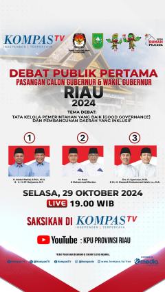 Jelang Debat Perdana Paslon Pilgubri Masa Kampanyen, Persiapan Sudah 95 Persen 